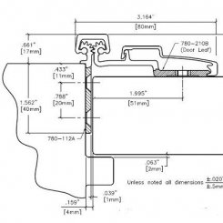 Roton 780-045HD Continuous Hinge, Half Surface