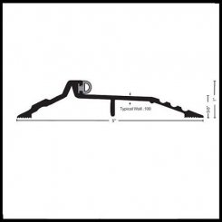 NGP 803 Rabbeted Threshold, 5" Aluminum with Choice of Seals, 1" Height