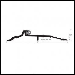 NGP 804 Rabbeted Threshold, 5" Aluminum with Choice of Seals, .875" Height