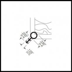 Zero #8054 Kerf Weatherstripping, Silicone, .25" Ring-Shaped Pressure Seal