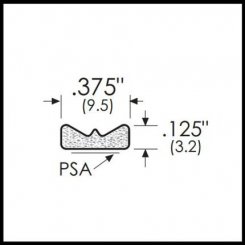 Zero #826N Adhesive Weatherstrip, Sponge Neoprene .375" (W)
