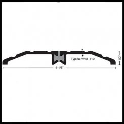 NGP 8424 Utility Threshold, 4.125" Aluminum with Thermal Break, .5" Height