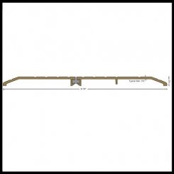 NGP 8429 Utility Threshold, 9.125" Aluminum or Brass with Thermal Break, .5" Height