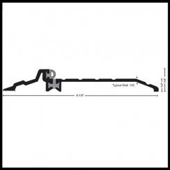 NGP 8436 Latching Panic Exit Threshold, 6.125" Aluminum with Thermal Break and Choice of Seals, .875" Height