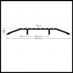 Zero #8655 Utility Threshold, 5" Wide Aluminum, .5" Height