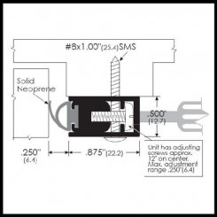 TMH Door Gasket with Adjustable Neoprene Seal 36" x 84" Set - QuickShip