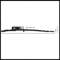 NGP 896-ADJ  Adjustable Latching Panic Exit Threshold, 5" Aluminum, .5" Height