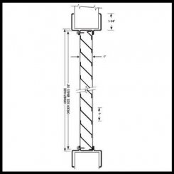Door Louver 900A1, Standard Z-Blades, Self-Attaching Frame, 1-3/4" Doors, up to 4' x 6'-8"