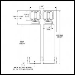 Hager 9886 Sliding Door Series with Double Bypass Track 