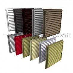 Door Louver 900C, Standard Z-Blade, Single Flanged Frame with Moulding, up to 4' x 6'-8"