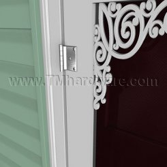 Deltana, Plain Bearing, Brass, Standard Weight, 5 Knuckle, Half Surface, Screen Door Hinge, Sized 3" x 3.5"