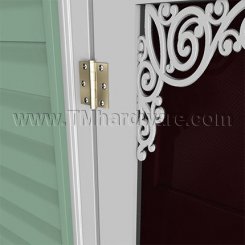Deltana, Plain Bearing, Brass, Standard Weight, 5 Knuckle, Full Mortise, Screen Door Hinge, 3" x 2.5"