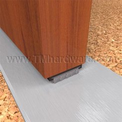 NGP 254P Door Shoe Sweep, Aluminum Track with a .375" Polypropylene Pile Brush Seal