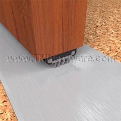 NGP 312V x 131N Accoustical Door Shoe, Aluminum Track with Vinyl Fins and Neoprene Sponge Seal