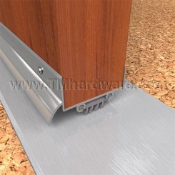 NGP 319EV Door Shoe Sweep, U Shaped Aluminum Casing with Rounded Edges, Rain Drip, and .4375" Vinyl Finned Seal