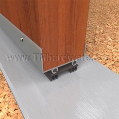 NGP 36ET6 Door Shoe Sweep, U Shaped Aluminum with Two .5625" Thermoplastic Triple Fin Seals
