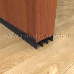 Pemko #EV80D Door Shoe Sweep, U Shaped Eco-Vinyl with .625" Quadruple Fin Seal