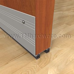 Pemko #2212PK773 Door Shoe Sweep, U Shaped, Aluminum with 3" Kick Plate and .56" Fingered Rubber Seal