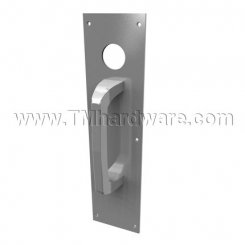 Rockwood 137x70 Pull Plate, Cast Brass Pull, 5-1/2" CTC