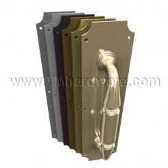Rockwood 148x77 Pull Plate With Inverted Corners and a Cast Brass Pull