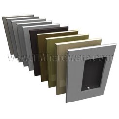 Rockwood #94C Flush Door Pull, Square Corners with Concealed Mounting, 3.5" x 5"