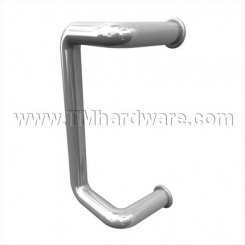 Rockwood YBF150 Door Pull Bar With Base Plates, 90° Offset, .75" Diameter - up to 12" CTC