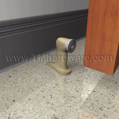 Rockwood 483 Heavy Duty, Cast Brass, Floor Mounted Door Stop, 2-3/4" Height