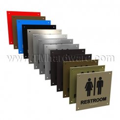 Rockwood #BF686, ADA Tactile Sign with Braille, Unisex Restroom