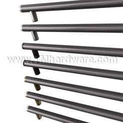 Rockwood SoftTek RM2612 Push Bar with a Black Santoprene Base and Contrasting Posts, up to 36"