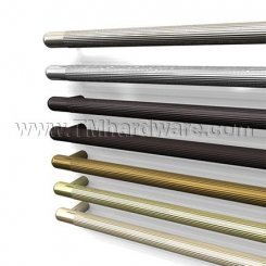 Rockwood LineaMet RM3516 - RM3626 Push Bar with Grooved Grip Area - Round Ends, up to 36" CTC