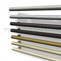 Rockwood LineaTek RM3612 - RM3622 Push Bar with Grooved Material - Flat Ends, up to 36" CTC