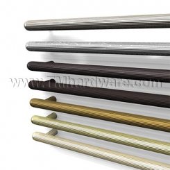 Rockwood LineaTek RM3616 - RM3626 Push Bar with Grooved Material - Round Ends, up to 36" CTC