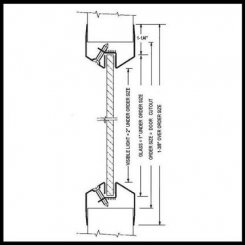 Vision Kit VSL, Slimline Low Profile Beveled Frame, 1-3/4" Doors, Glass up to 1/4", up to 5' x 8.5'