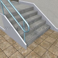 Wooster Supergrit 122, 132, 142 No-Slip Nosing for Steel Pan Concrete Stairs, Riser Protection, 1.875" - 4" Depth, 1.125" Riser