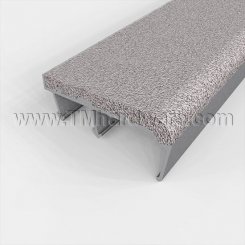 Wooster Spectra WP3SP No-Slip Nosing with Sure-Hold Anchor, Riser Protection, for Steel Pan Concrete Stairs, 3.0625" Depth, 1.25" Riser