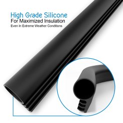 Barzen #WK20 Kerf Weatherstripping, .438" Ring / Bulb Shaped Pure Silicone Seal - Quick Ship