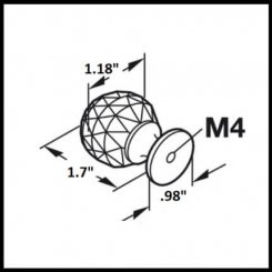 Hafele Astral Collection Crystal Knob