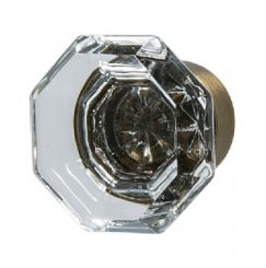Amerock Traditional Classics Collection Knob with Clear Glass Knob