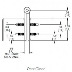 Markar FM400 Aluminum Toilet Partition Hinge, Full Mortised