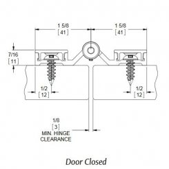 Markar FS402 Aluminum Toilet Partition Hinge, Flush Full Surface