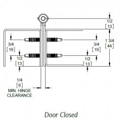 Markar FM900 Stainless Steel Toilet Partition Hinge, Full Mortised