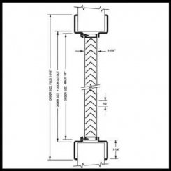 Activar Door Louver 1300C, Inverted "V" Blades, Aluminum, Single Flanged Frame, up to 2' x 6'-8"