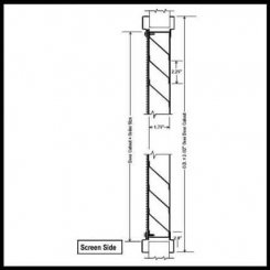Activar Door Louver 900FPL, Galvanized "Z" Blades, Bird Screen, Self-Attaching Frame, For 1-3/4" Doors, up to 3' x 7'