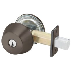 Accentra D212-2807 Single Cylinder Deadbolt with Thumbturn, Schlage C Keyed, Grade 1, Satin Chrome Finish