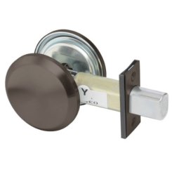 Yale D242 Communicating Door Deadbolt, Blank Plate with Thumbturn, Grade 2 - QUICKSHIP, Satin Chrome Finish