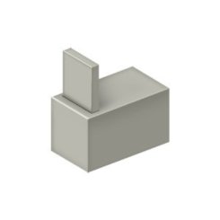 Deltana Zinc-Aluminum Single Robe Hook Satin Nickel (US15) Finished