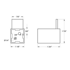Deltana Zinc-Aluminum Single Robe Hook Satin Nickel (US15) Finished