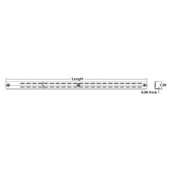 Hafele Double Standards, Shoptec, 1-1/4" X 1/2", Steel, Zinc Plated, 24"
