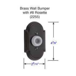 Emtek #2255 Door Bumper with #8 Rosette