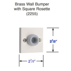 Emtek 2255 Door Wall Bumper with square rosette